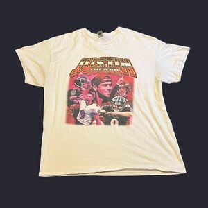 Vintage Justin Tucker Baltimore Ravens White Shirt XL